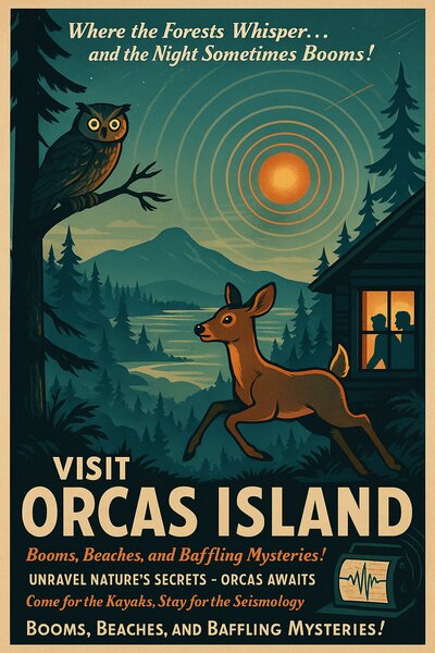 Seismic monitoring equipment used to detect and analyze the mysterious booms on Orcas Island